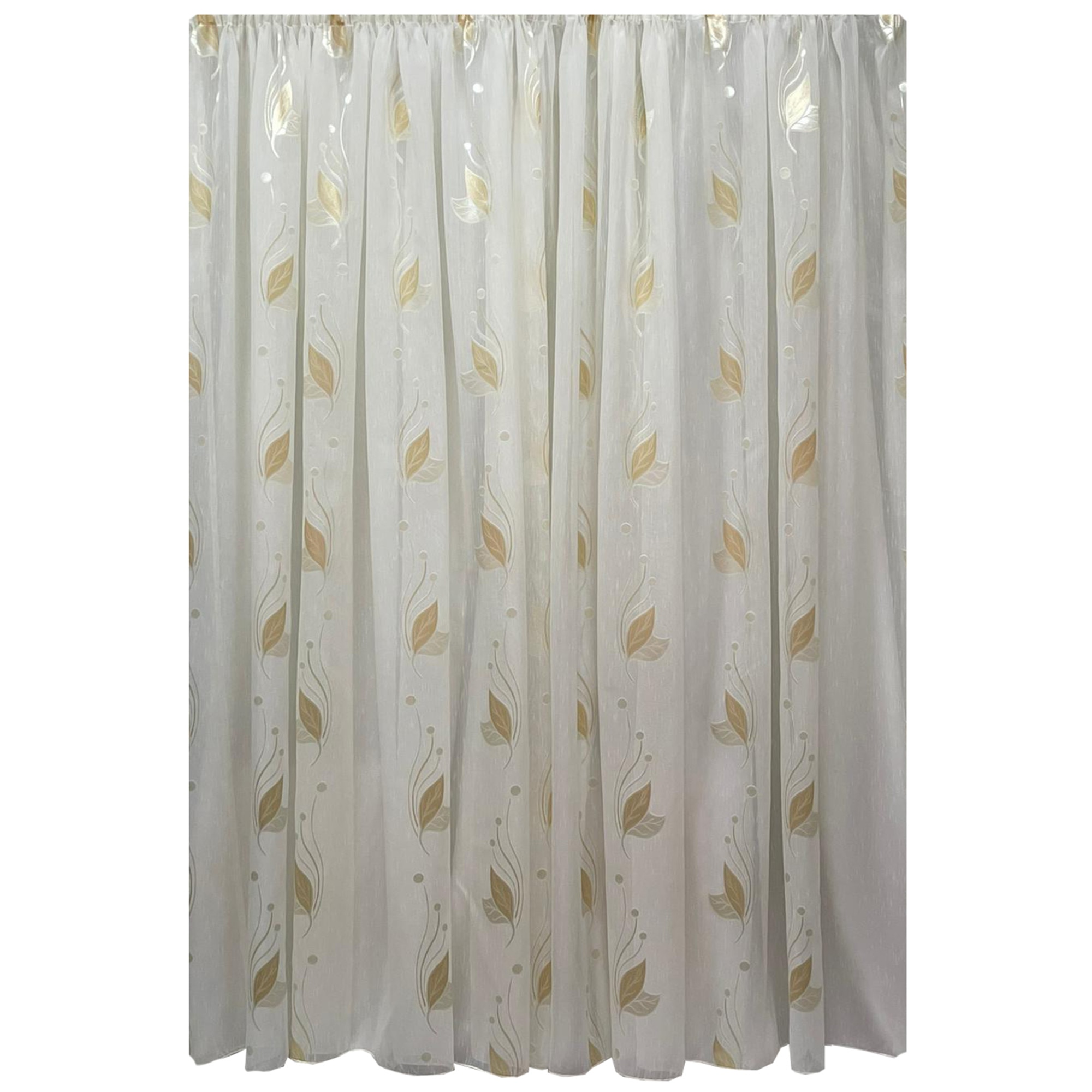 Perdea ivoire cu model capuccino gold din colectia 