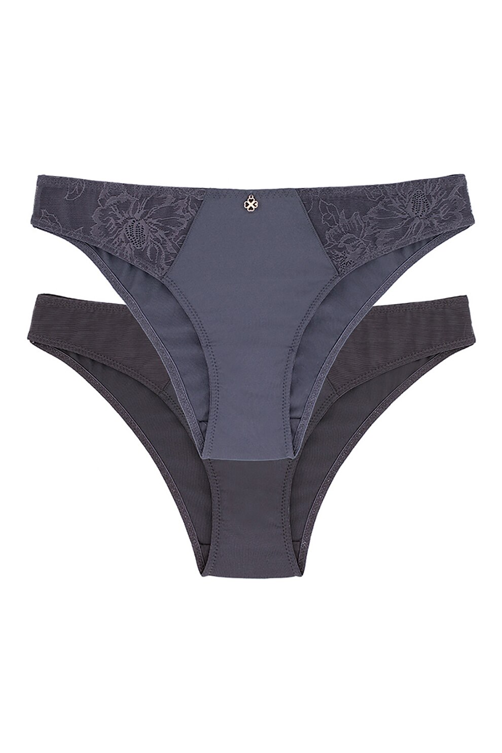 Dorina, Set de chiloti cu insertii din dantela Alice - 2 perechi, Violet