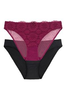 Dorina, Set de chiloti Abigail - 2 piese, Negru Dorina, Set de chiloti Abigail - 2 piese, Negru