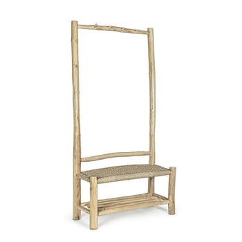 Cuier de podea din lemn natur cu 2 polite si 4 agatatori Lampok 90 cm x 40 cm x 180 h x 45 h1 Cuier de podea din lemn natur cu 2 polite si 4 agatatori Lampok 90 cm x 40 cm x 180 h x 45 h1