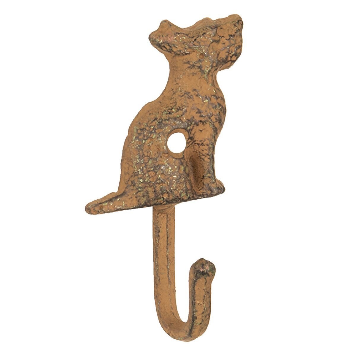 Cuier de perete din fier maro 8 cm x 5 cm x 19 h