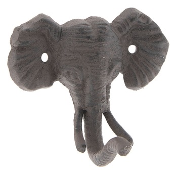 Cuier perete din fier maro Elefant 13 cm x 7 cm x 11 h Cuier perete din fier maro Elefant 13 cm x 7 cm x 11 h