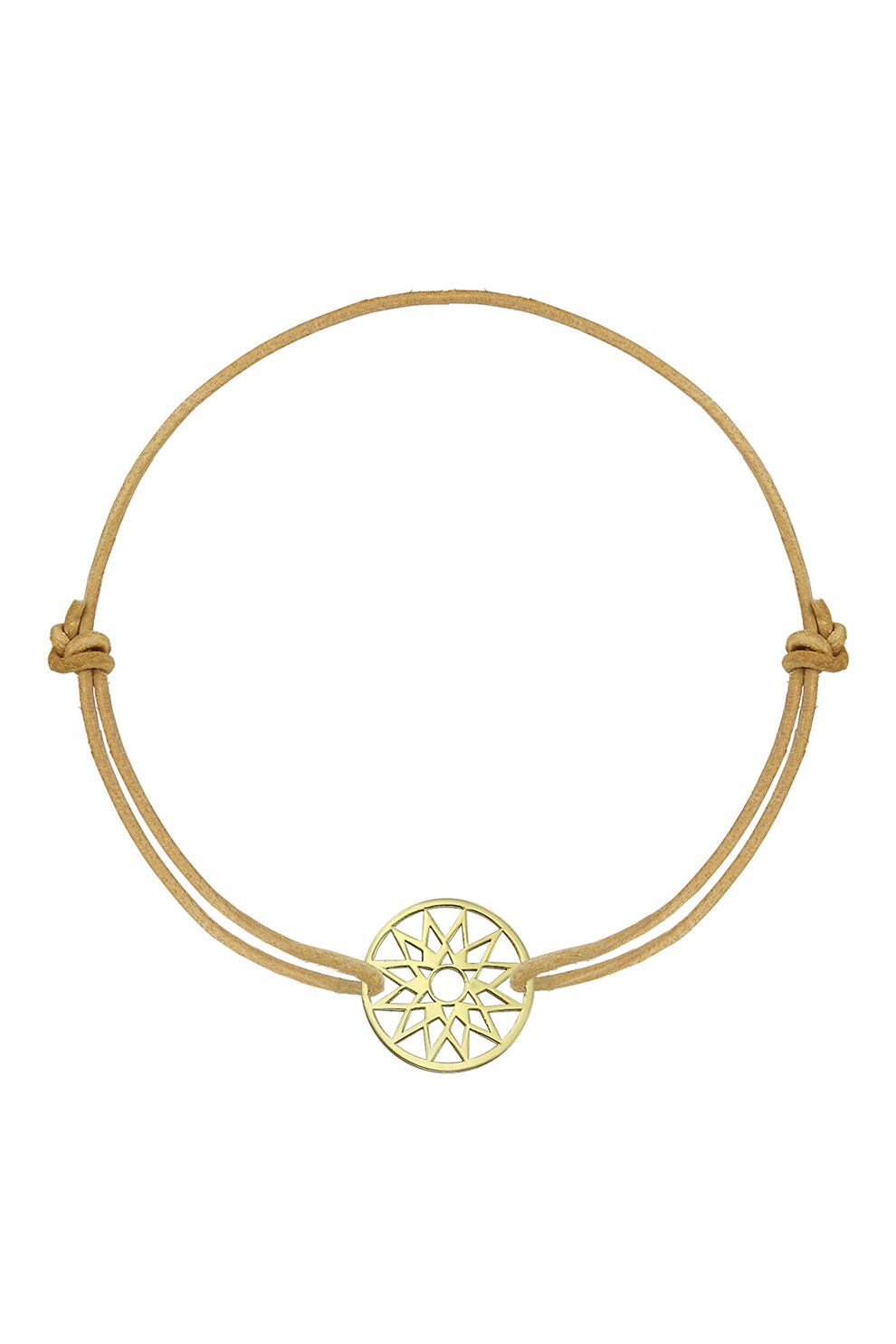 Serenity, Bratara cu talisman de argint placat cu aur de 24K, Auriu/Maro camel