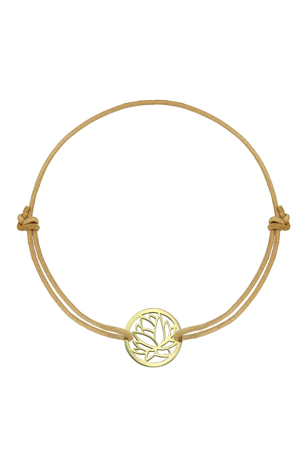 Serenity, Bratara cu talisman de argint placat cu aur de 24K, Auriu/Maro camel