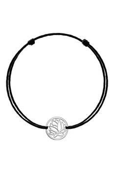 Serenity, Bratara cu talisman de argint placat cu rodiu, Argintiu/Negru Serenity, Bratara cu talisman de argint placat cu rodiu, Argintiu/Negru