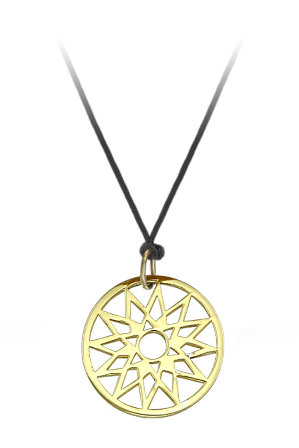 Serenity, Colier decorat cu pandantiv din argint placta cu aur de 24K, Auriu