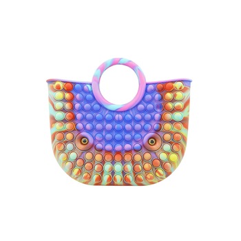 Jucarie Antistres din silicon Flippy, Pop It Now And Flip It, Geanta mare, 28 cm, Multicolor, V5 Jucarie Antistres din silicon Flippy, Pop It Now And Flip It, Geanta mare, 28 cm, Multicolor, V5