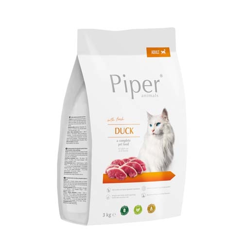 Hrana uscata pentru pisici Piper Animals, Adult, Rata, 3 kg