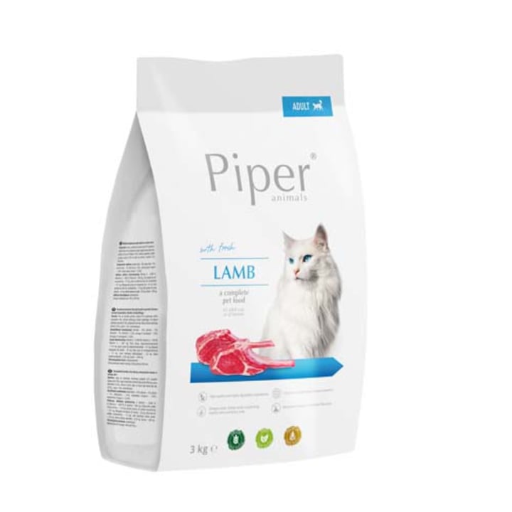 Piper Animals Adult fresh Lamb 3kg záraz felnőtt macskatáp friss bárányhússal