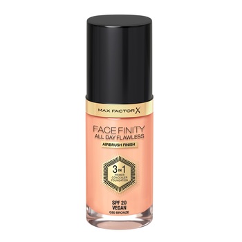 Fond de ten Max Factor Facefinity All Day Flawless 3-in-1 80 Bronze, 30 ml Fond de ten Max Factor Facefinity All Day Flawless 3-in-1 80 Bronze, 30 ml