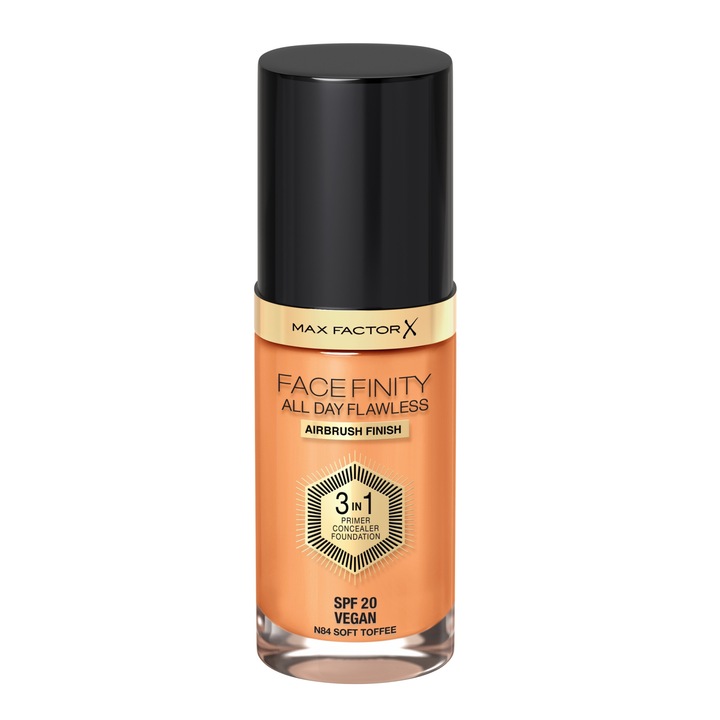 Fond de ten Max Factor Facefinity All Day Flawless 3-in-1 84 Soft Toffee, 30 ml