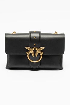 Pinko, Geanta crossbody de piele Love Mini Soft Simply, Negru Pinko, Geanta crossbody de piele Love Mini Soft Simply, Negru
