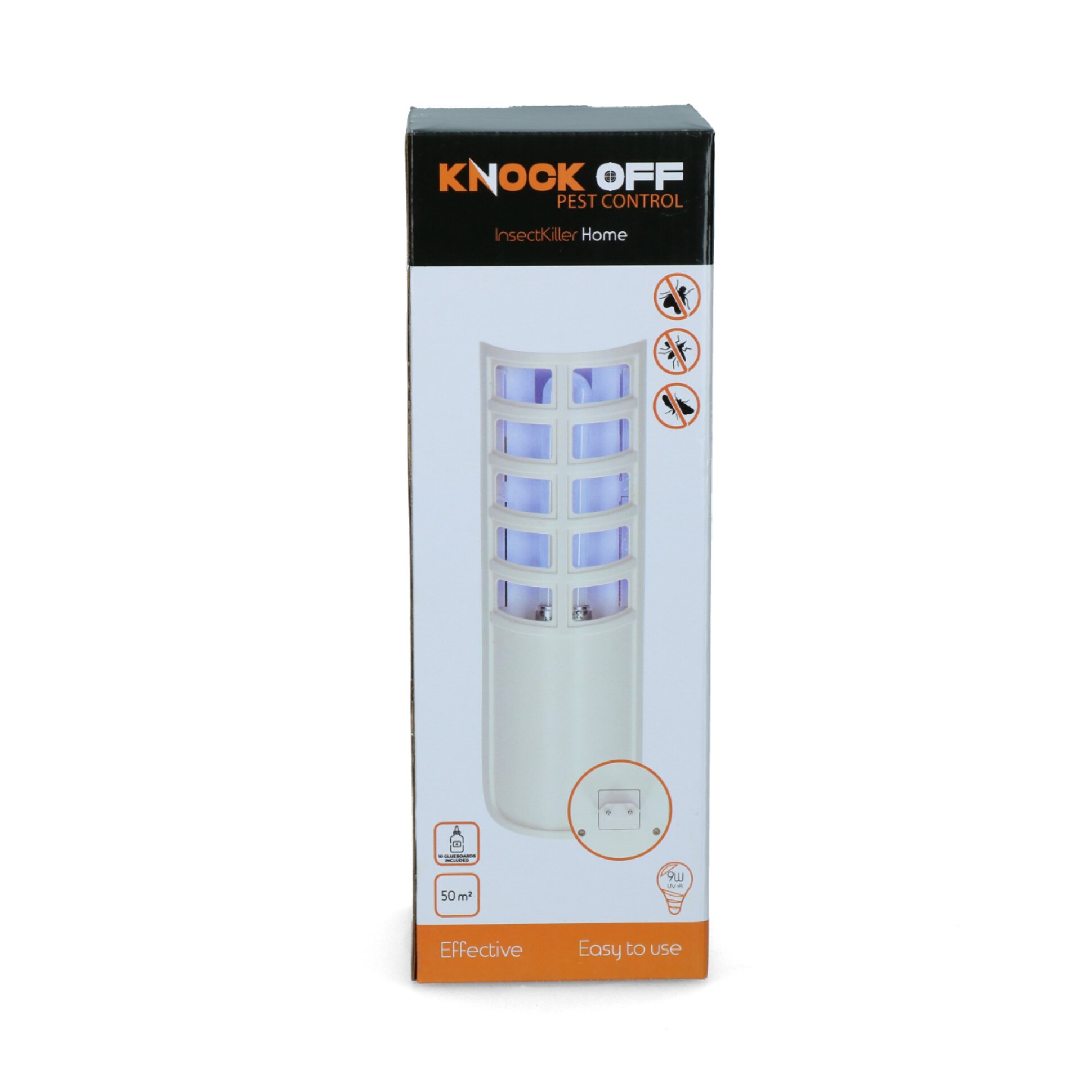 Aparat de protectie impotriva insectelor cu bec UV 9 W si hartie adeziva, Knock Off InsectKiller Home