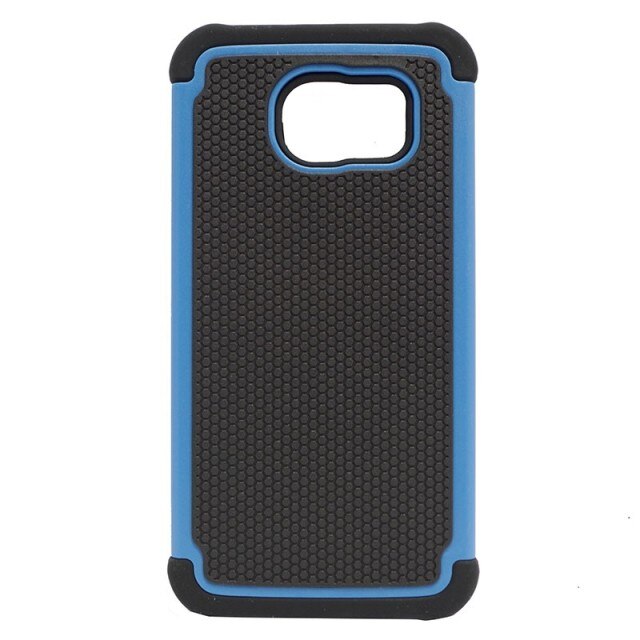 Husa Samsung Galaxy S6 G920, Armor, plastic cu silicon, double protection, albastru