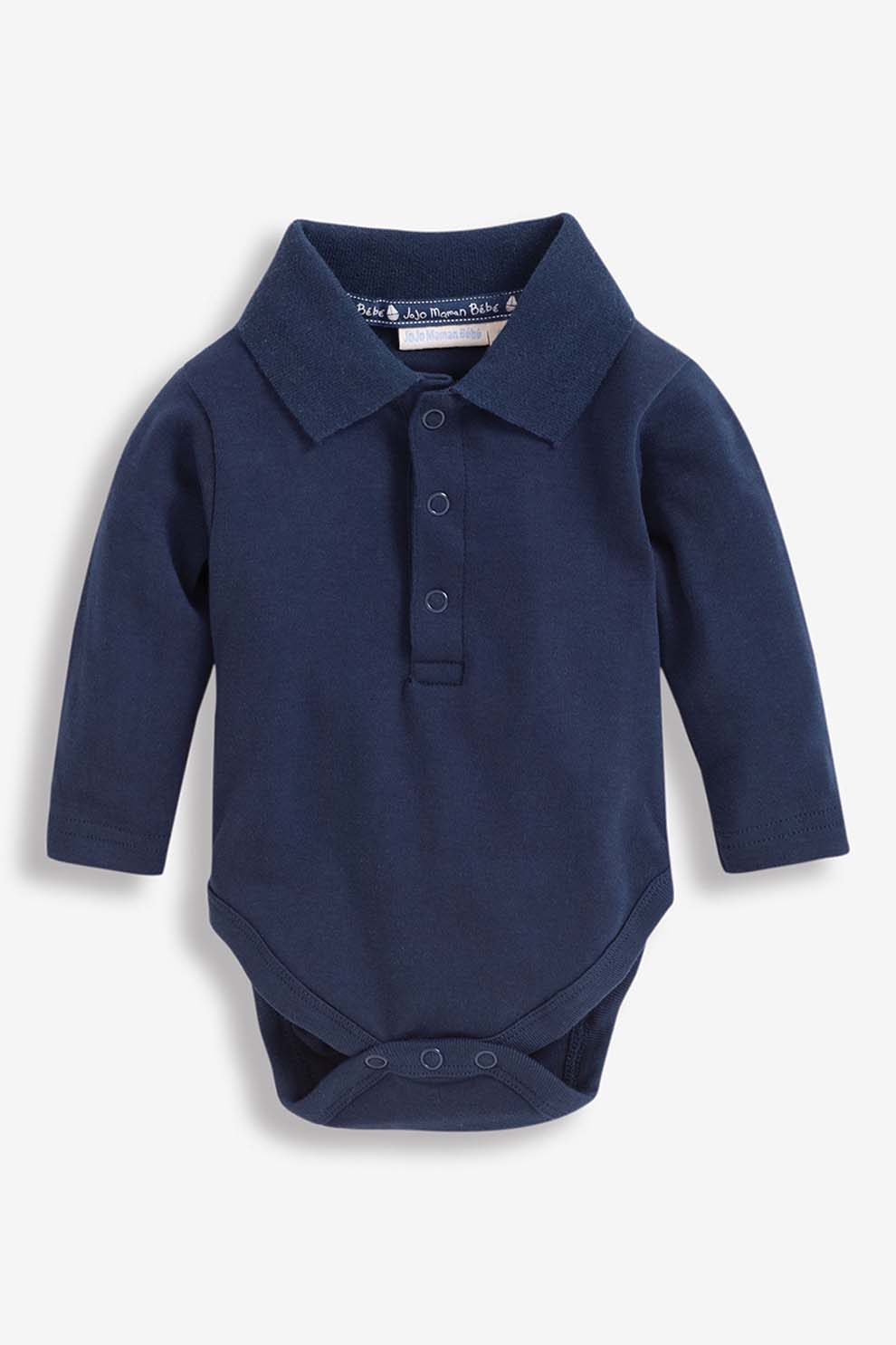 JoJo Maman Bebe, Body tip bluza polo de bumbac, Bleumarin