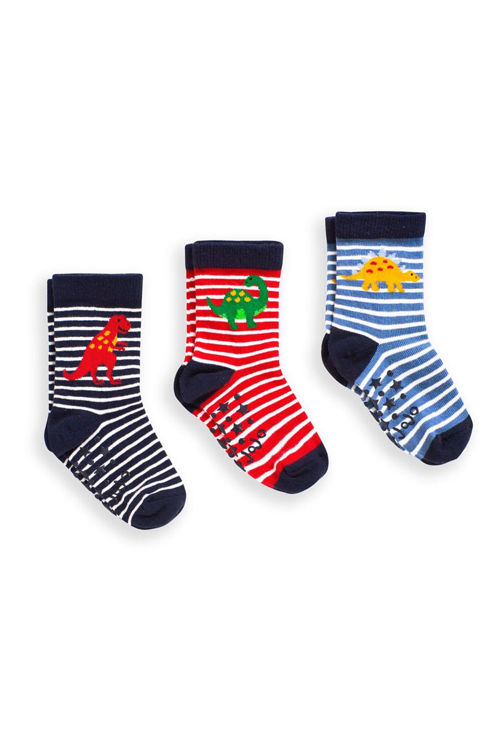 Jojo Maman Bebe, Set de sosete lungi cu model - 3 perechi, Multicolora