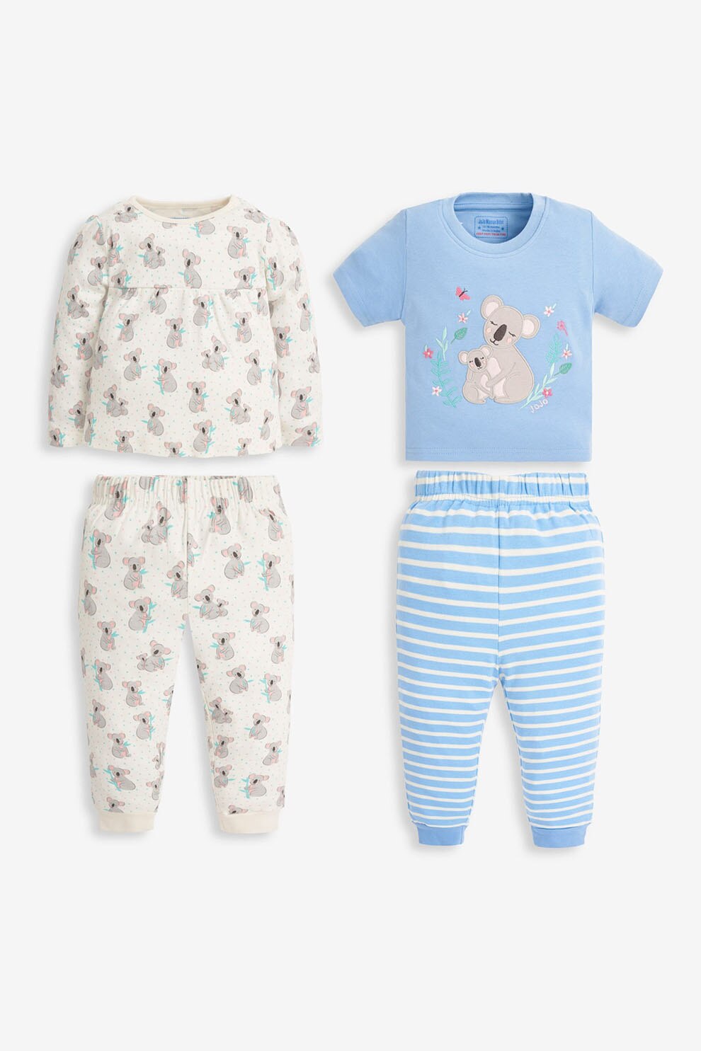 Jojo Maman Bebe, Set de pijama cu imprimeu koala - 2 perechi, Multicolora