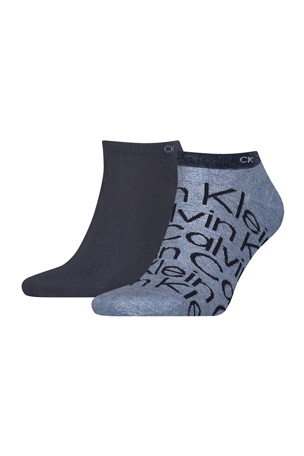 CALVIN KLEIN, Set de sosete scurte - 2 perechi, Gri inchis