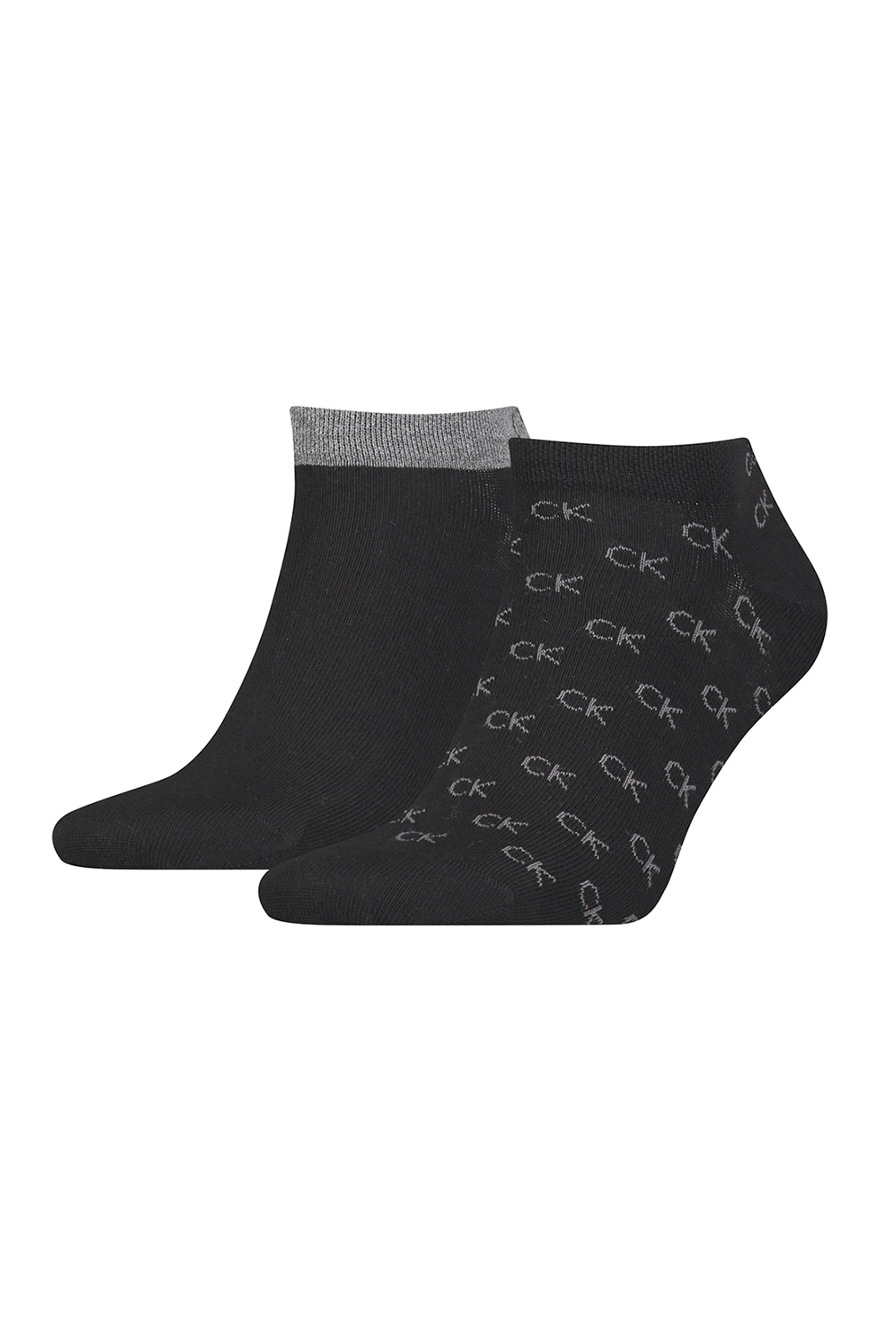 CALVIN KLEIN, Set de sosete din amestec de bumbac - 2 perechi, Negru