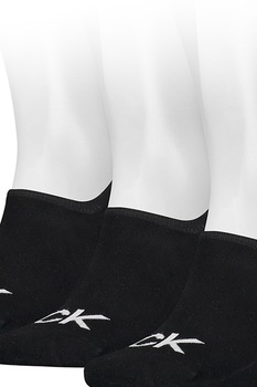 CALVIN KLEIN, Set de sosete foarte scurte - 3 perechi, Negru, One Size CALVIN KLEIN, Set de sosete foarte scurte - 3 perechi, Negru, One Size
