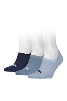 CALVIN KLEIN, Set de sosete foarte scurte - 3 perechi, Albastru, One Size CALVIN KLEIN, Set de sosete foarte scurte - 3 perechi, Albastru, One Size