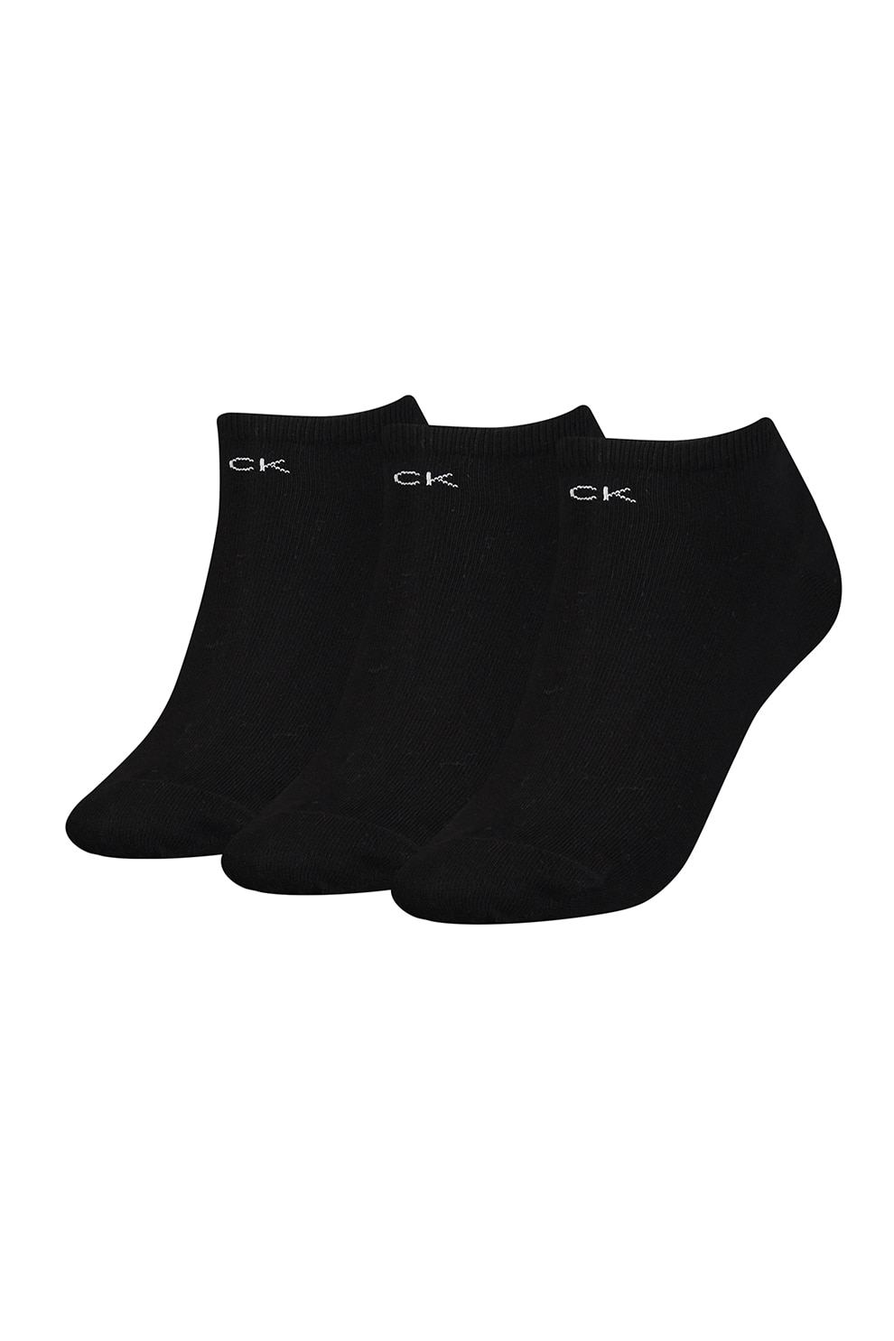 CALVIN KLEIN, Set de sosete scurte - 3 perechi, Negru, One Size