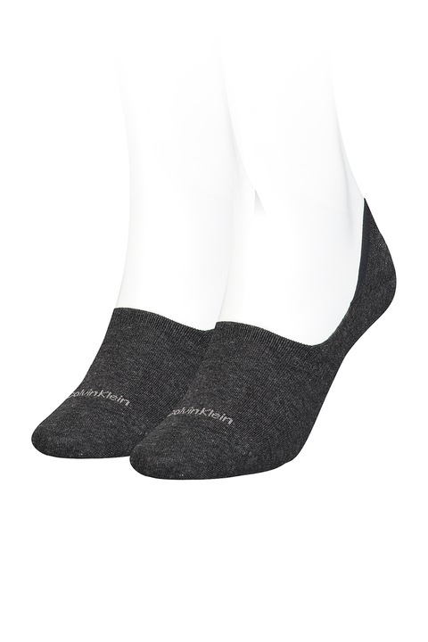 CALVIN KLEIN, Set de sosete foarte scurte - 2 perechi, Gri antracit, 39-42