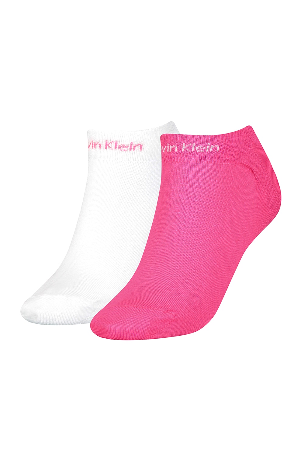 CALVIN KLEIN, Set de sosete scurte cu logo - 2 perechi, Roz aprins, One Size