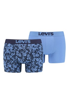 Levi's, Set de boxeri cu imprimeu grafic - 2 perechi, Albastru Levi's, Set de boxeri cu imprimeu grafic - 2 perechi, Albastru