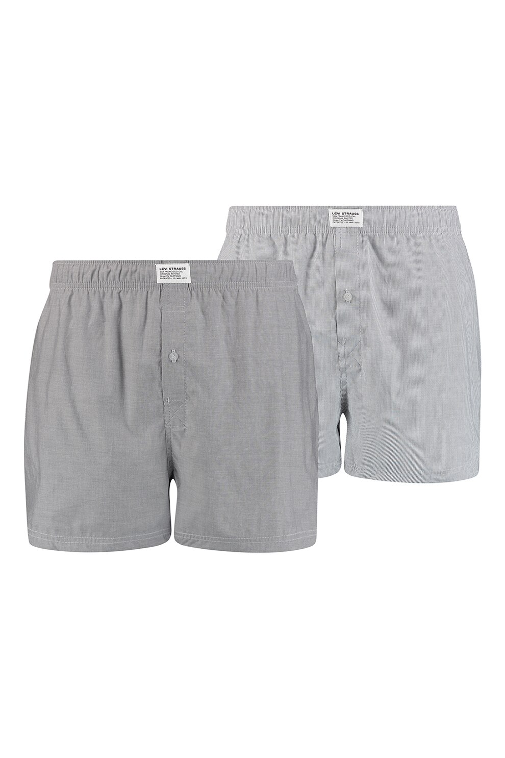Levi's,Set de boxeri de bumbac- 2 perechi, Gri