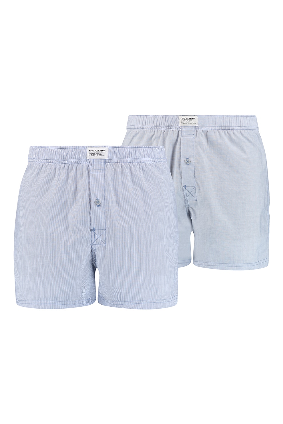 Levi's,Set de boxeri de bumbac- 2 perechi, Albastru pastel