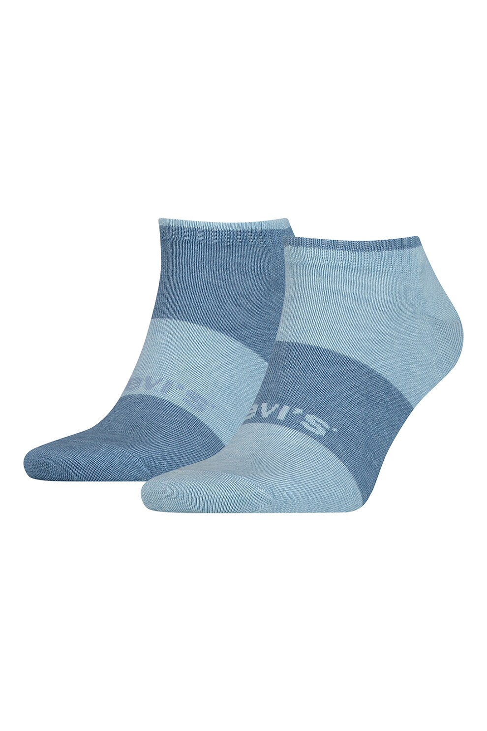 Levi's, Set de sosete scurte unisex din amestec de lyocell - 2 perechi, Albastru