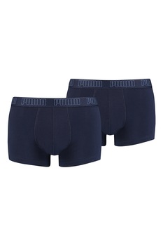 Puma, Set de boxeri cu banda logo in talie - 2 perechi, Bleumarin inchis Puma, Set de boxeri cu banda logo in talie - 2 perechi, Bleumarin inchis