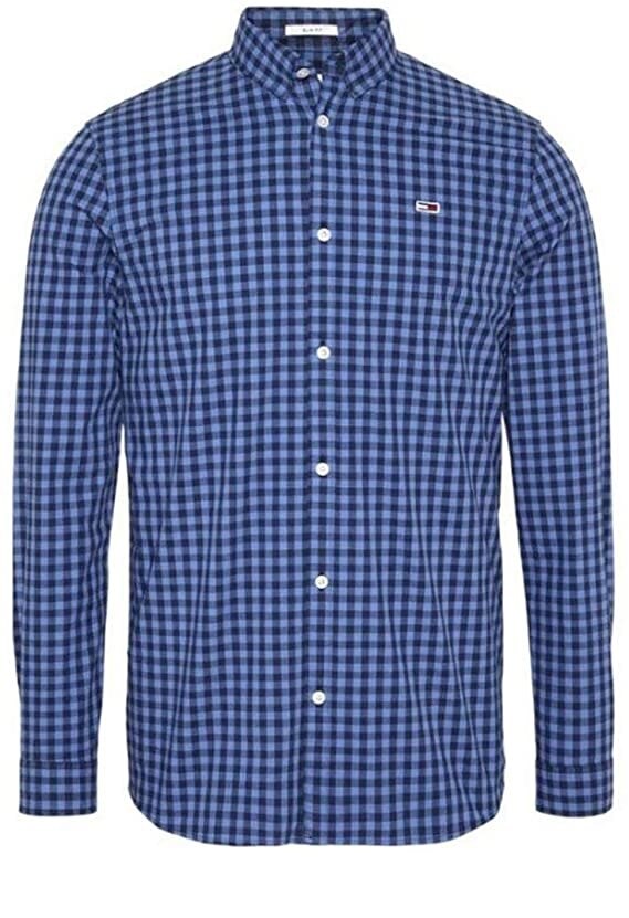 Camasa , Tommy Jeans , Regular fit, Albastru/Negru