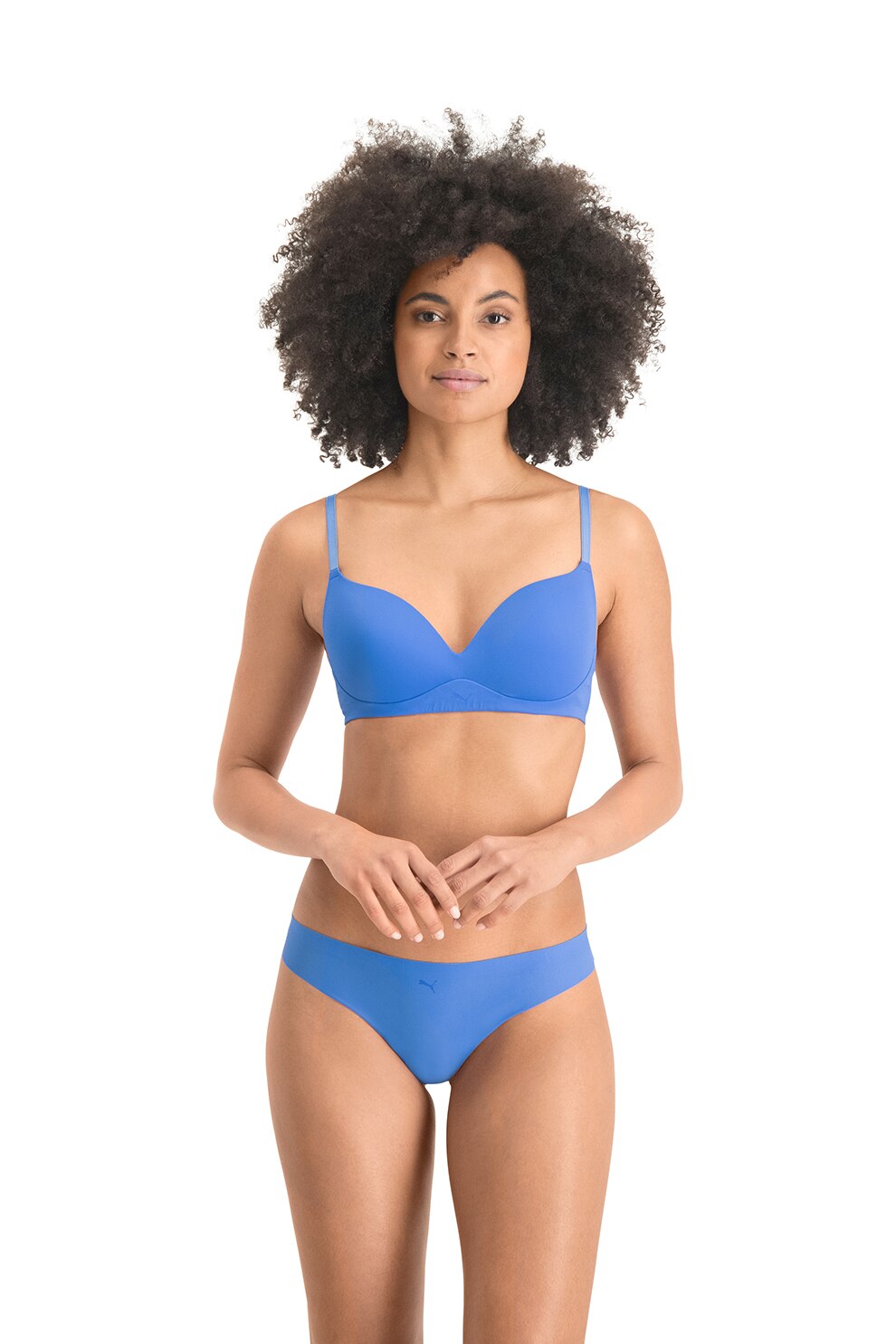 Puma, Sutien cu burete si bretele ajustabile, Albastru