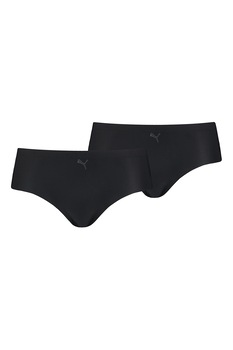 Puma, Set de chiloti hipster cu talie medie - 2 perechi, Negru Puma, Set de chiloti hipster cu talie medie - 2 perechi, Negru