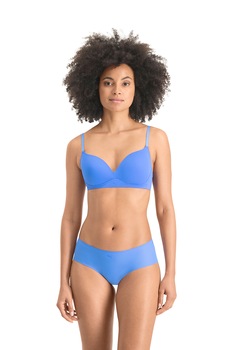 Puma, Set de chiloti hipster cu talie medie - 2 perechi, Albastru Puma, Set de chiloti hipster cu talie medie - 2 perechi, Albastru