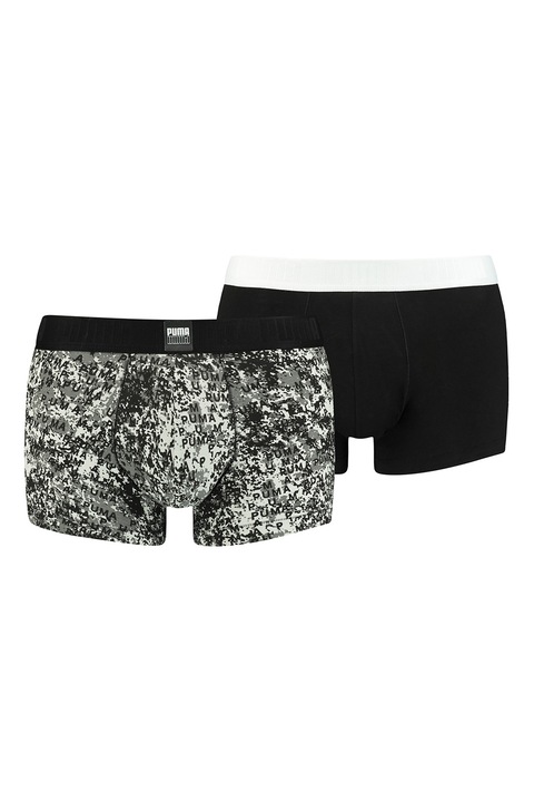 Puma, Set de boxeri cu model - 2 perechi, Negru/Gri