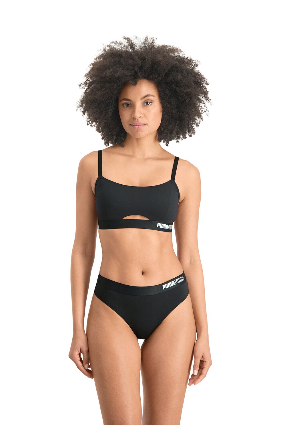 Puma, Sutien cu logo, Negru