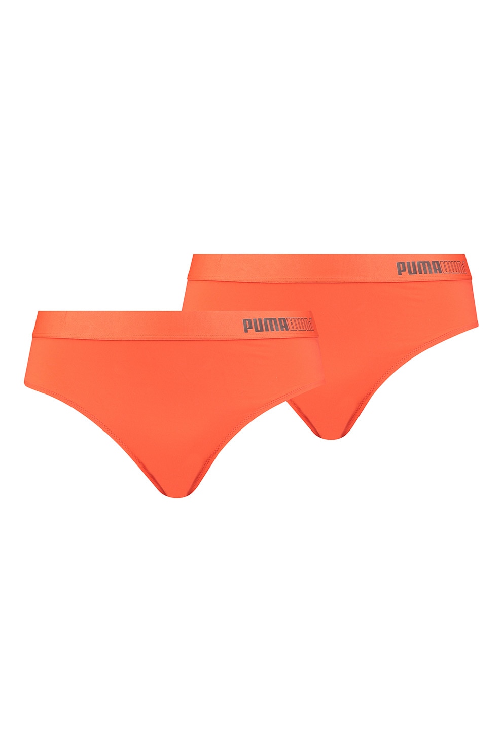 Puma, Set de chiloti hipster cu detalii logo - 2 perechi, Oranj