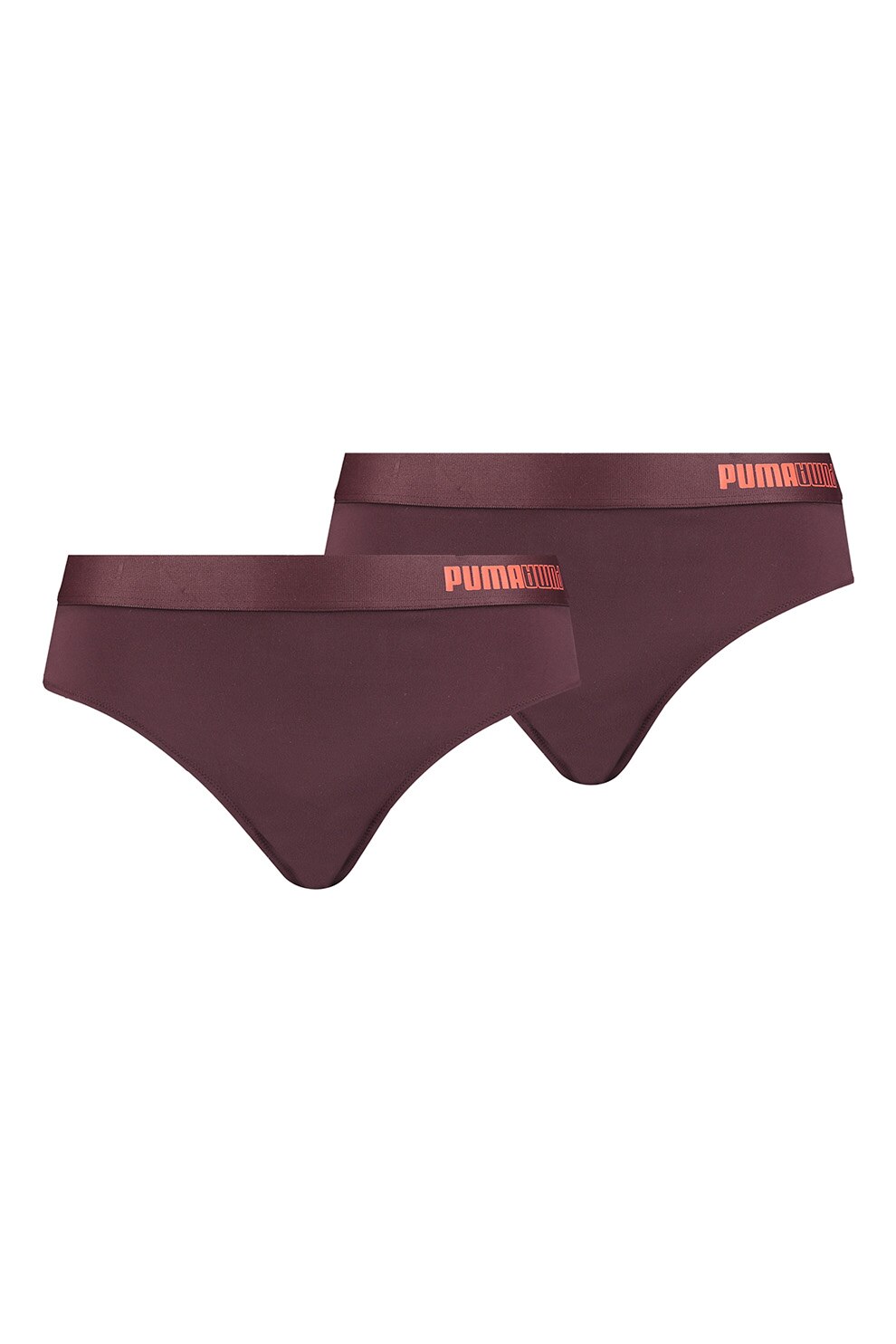 Puma, Set de chiloti hipster cu detalii logo - 2 perechi, Violet