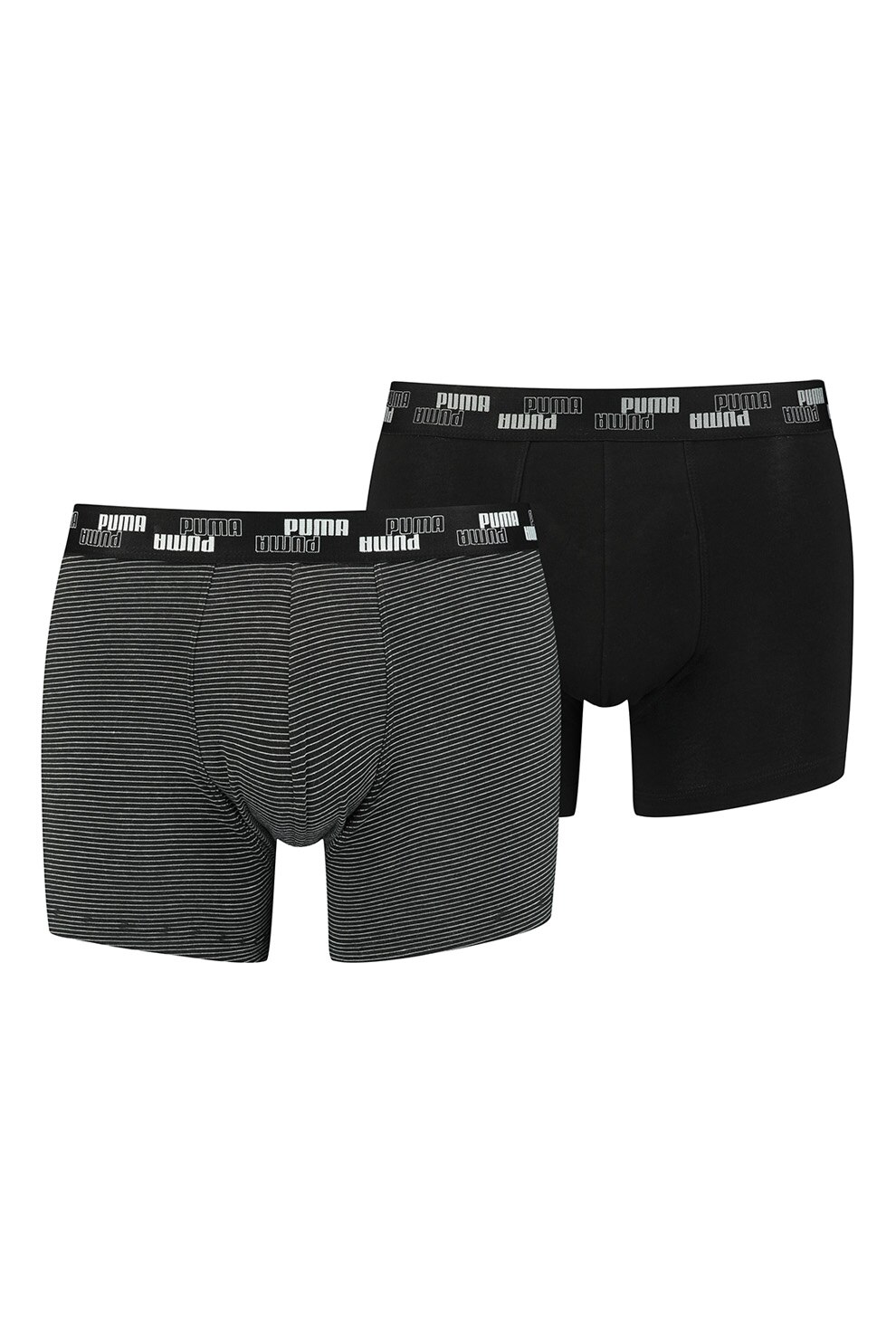 Puma, Set de boxeri cu banda loo - 2 perechi, Negru/Alb