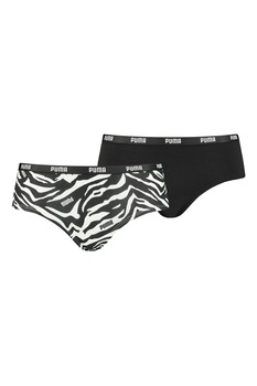 Puma, Set de chiloti hipster - 2 perechi, Negru/Alb, S Puma, Set de chiloti hipster - 2 perechi, Negru/Alb, S