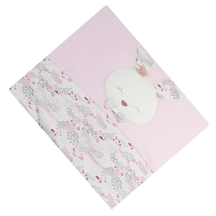 Takaró 90 x 90 cm lányoknak Mini Junior BBW-27, rózsaszín