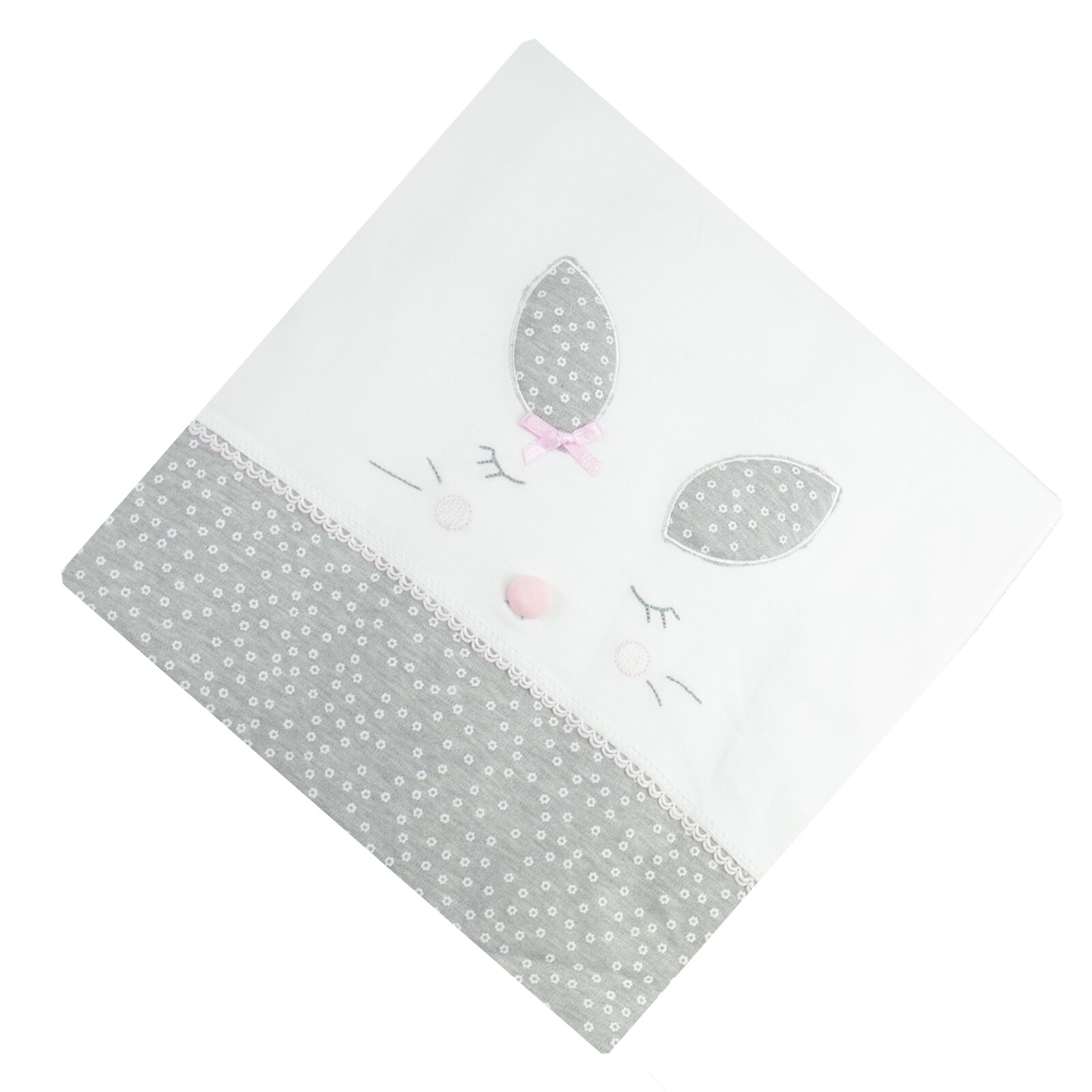 Pled 90 x 90 cm pentru fete Mini Junior BBW-25, Gri