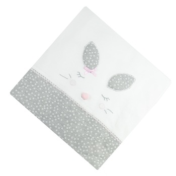 Pled 90 x 90 cm pentru fete Mini Junior BBW-25, Gri Pled 90 x 90 cm pentru fete Mini Junior BBW-25, Gri