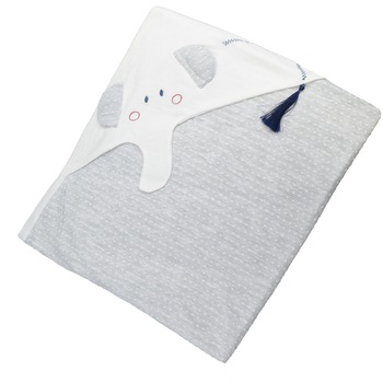 Pled 90 x 90 cm pentru baieti Mini Junior BBW-20, Gri Pled 90 x 90 cm pentru baieti Mini Junior BBW-20, Gri