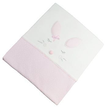 Pled 90 x 90 cm pentru fete Mini Junior BBW-24, Roz Pled 90 x 90 cm pentru fete Mini Junior BBW-24, Roz