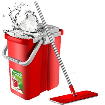Set mop plat cu galeata, Maxi Clean GreenBlue GB850 N, 16 L, rosu Set mop plat cu galeata, Maxi Clean GreenBlue GB850 N, 16 L, rosu