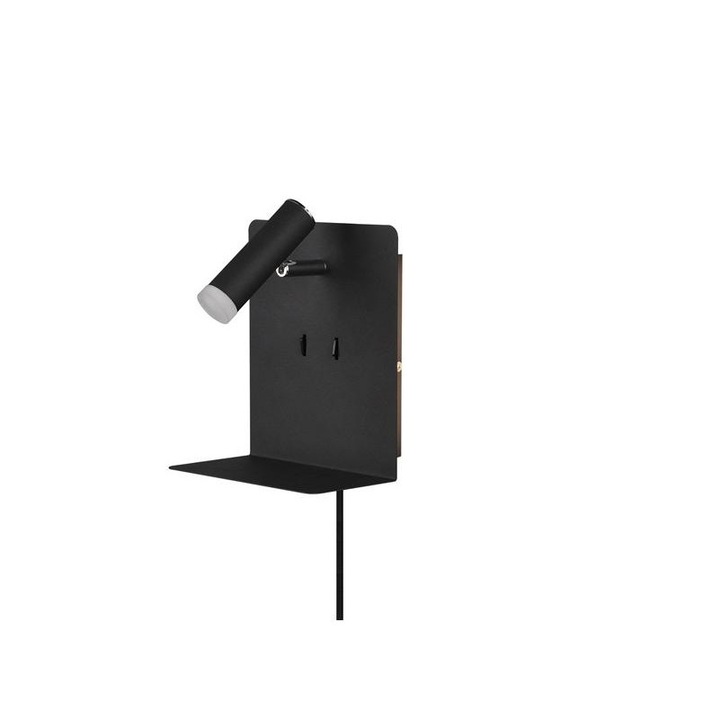 TRIO 7399882 Trio 222570232 3000K/240lm/IP20/fekete USB-s LED fali lámpa